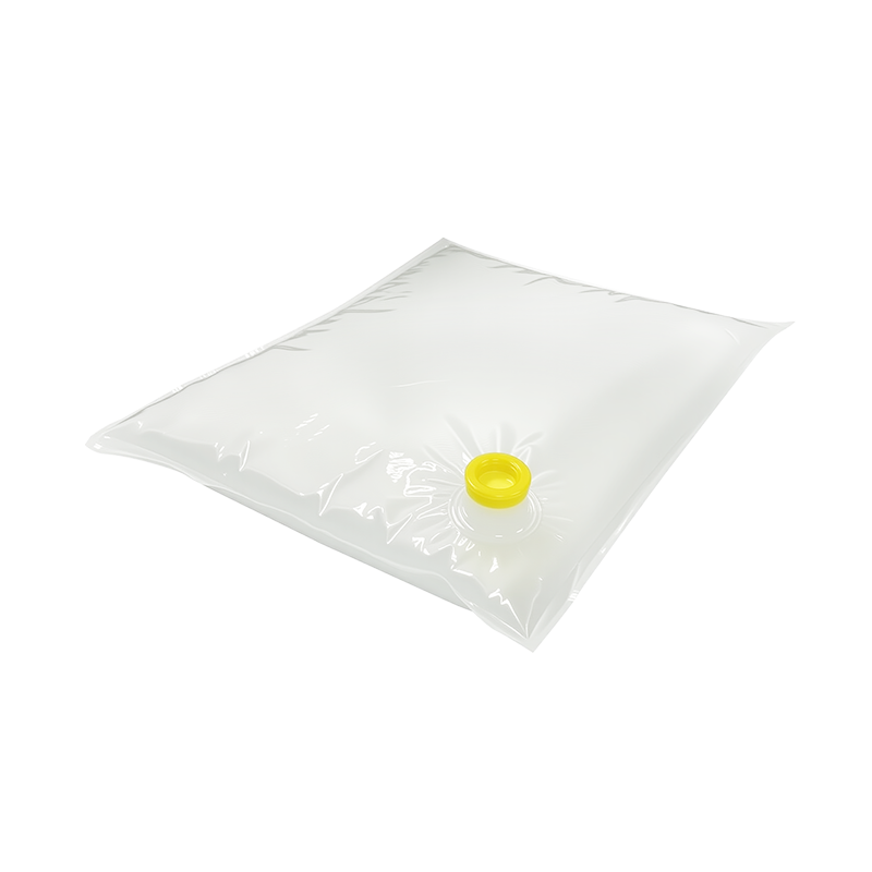 Гибкий пакет для пищевого масла с желтым круглым клапаном